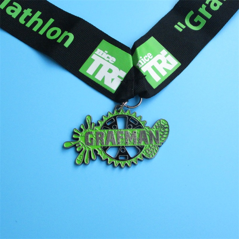 Gear Design Race Award 3D Металлическая вешалка Золотые медали пользовательские спортивные медаль