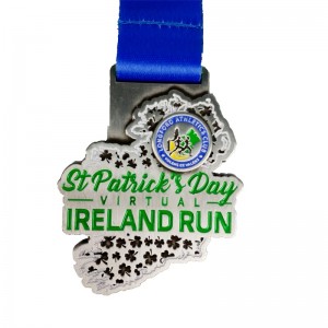 Пользовательская награда по эпоксидной спортивной конкурсе Silicone Ribbon Epoxy Sport. Запустите медаль за бег