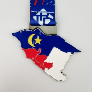 Красочная мягкая эмалевая металлическая медальон.