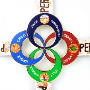 Дешевая индивидуальная металлическая награда Комбинированная медаль