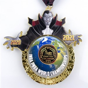 Непрерывная латунная мягкая эмалевая окрашенная металлическая карта медали пробегают медали